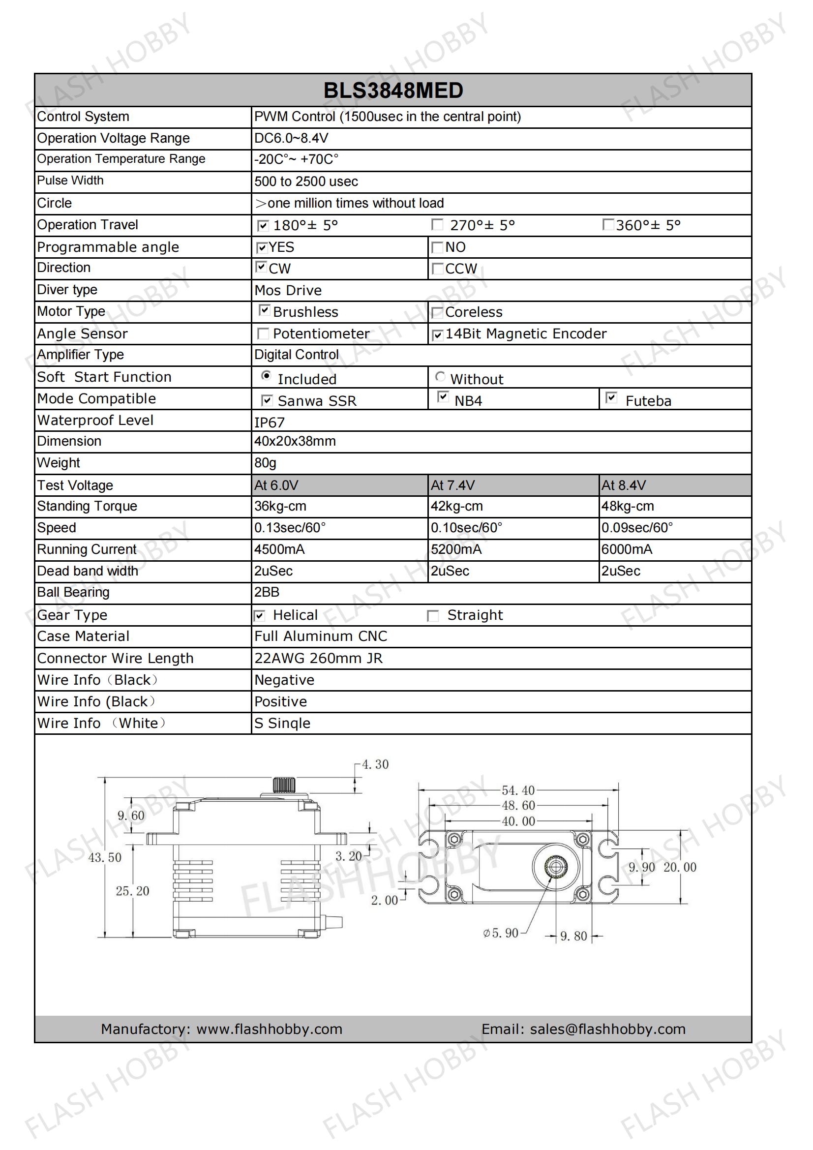 BLS3848MED 48KG బ్రష్‌లెస్ సర్వో