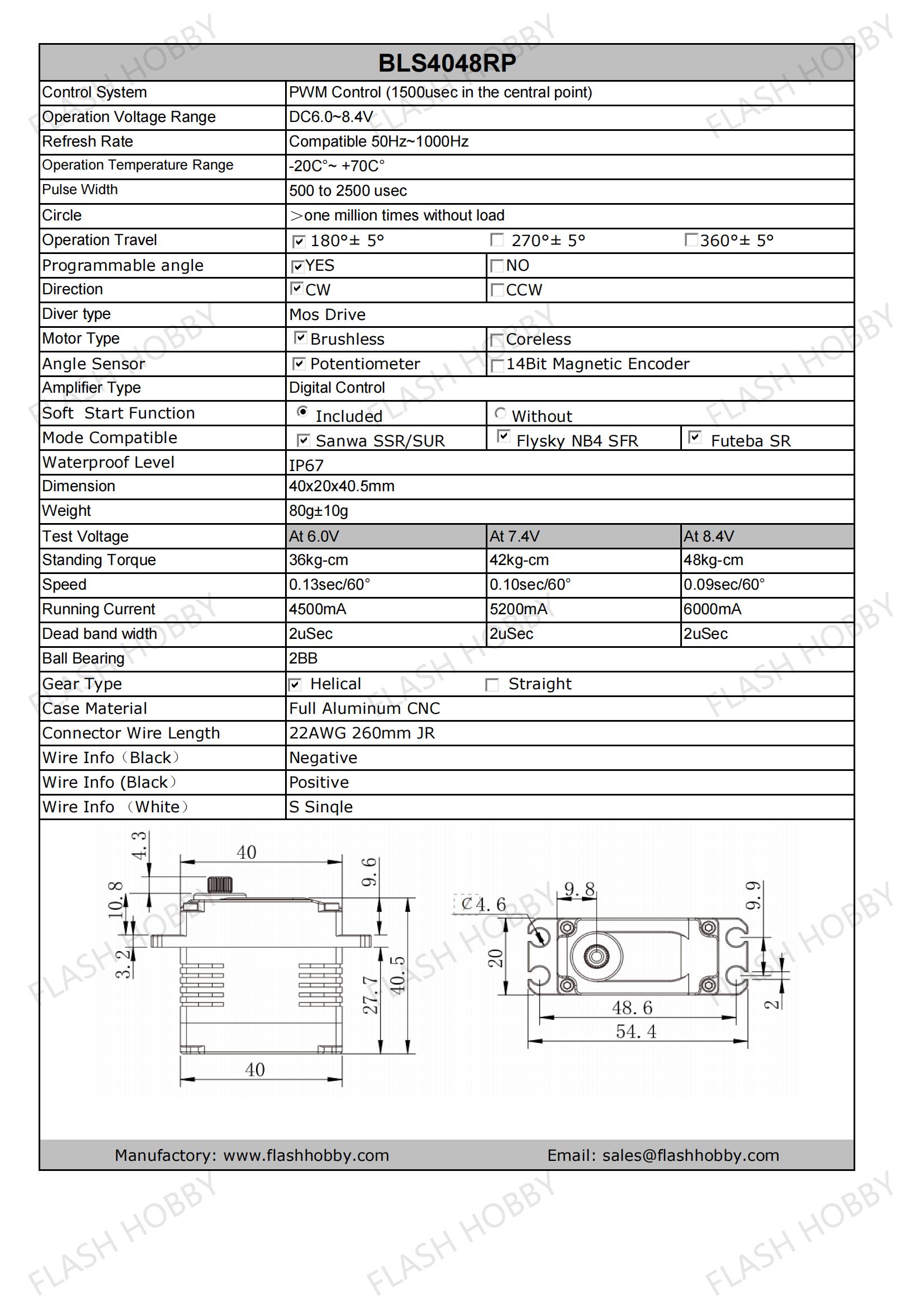 BLS4048RP 48KG బ్రష్‌లెస్ సర్వో